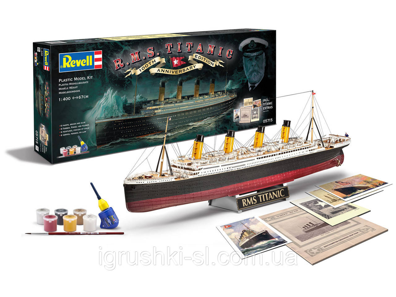 Збірна модель (1:400) Корабель "R.M.S. Titanic 100th Anniversary Edition" (Подарунковий набір)