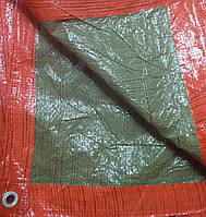 Тент плотность 80г/м2 6м*8м двухцветный зелёно-оранжевый тент для палатки