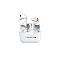 Наушники Bluetooth Monster XKT02 Wireless Bluetooth 5.1 Gaming earbuds 300mAh  white