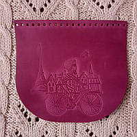 Клапан для сумки "Париж". Фуксія