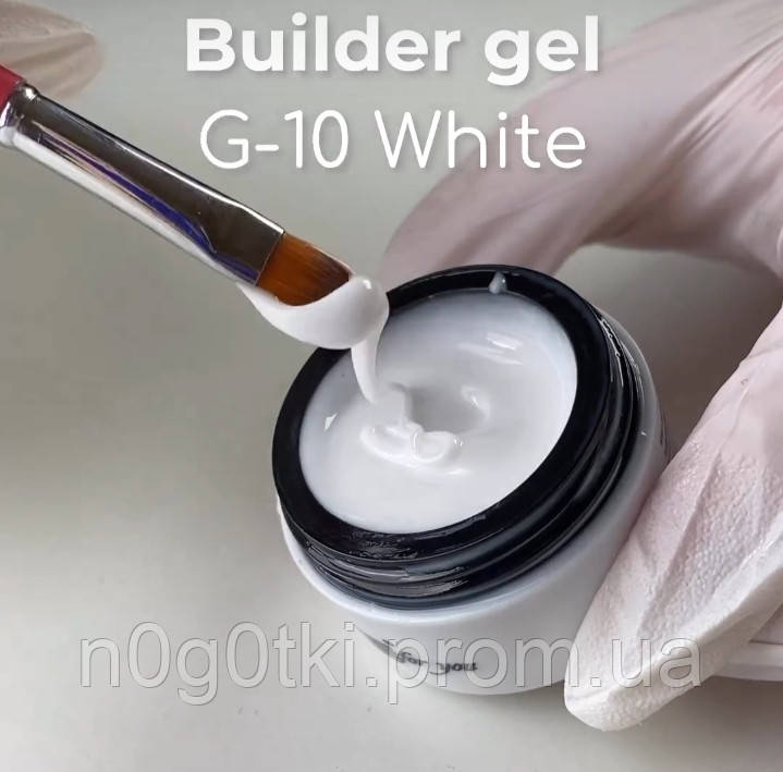 Гель для нарощування Builder gel Nice for you  White Білий 15 г G10