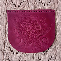 Клапан для сумки "Черепаха". Фуксія