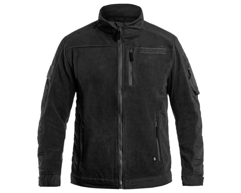 Флісова кофта, фліска тактична Brandit Fleecejacket Ripstop - Black