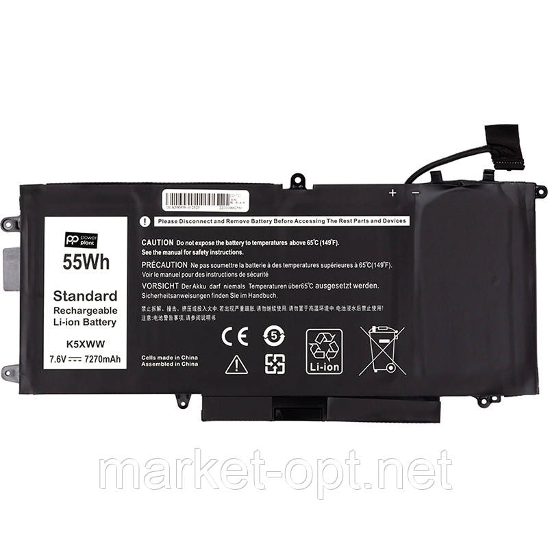 Акумулятор PowerPlant для ноутбуків DELL Dell Latitude 13 7389 (K5XWW) 7.6V 7270mAh