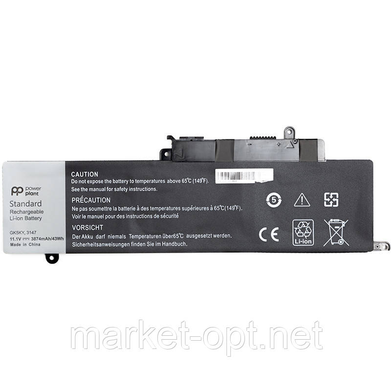 Акумулятор PowerPlant для ноутбуків DELL Inspiron 11 3000 (GK5KY) 11.1V 43Wh