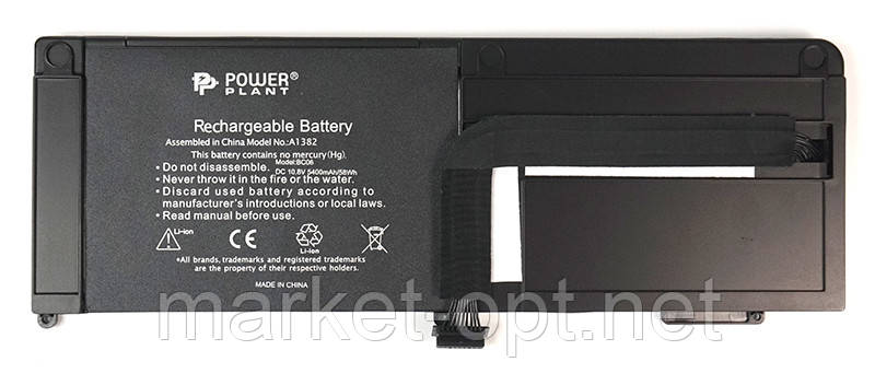 Акумулятор PowerPlant для ноутбуків APPLE MacBook Pro 15.4" (A1286, A1382) 10.8V 5200mAh