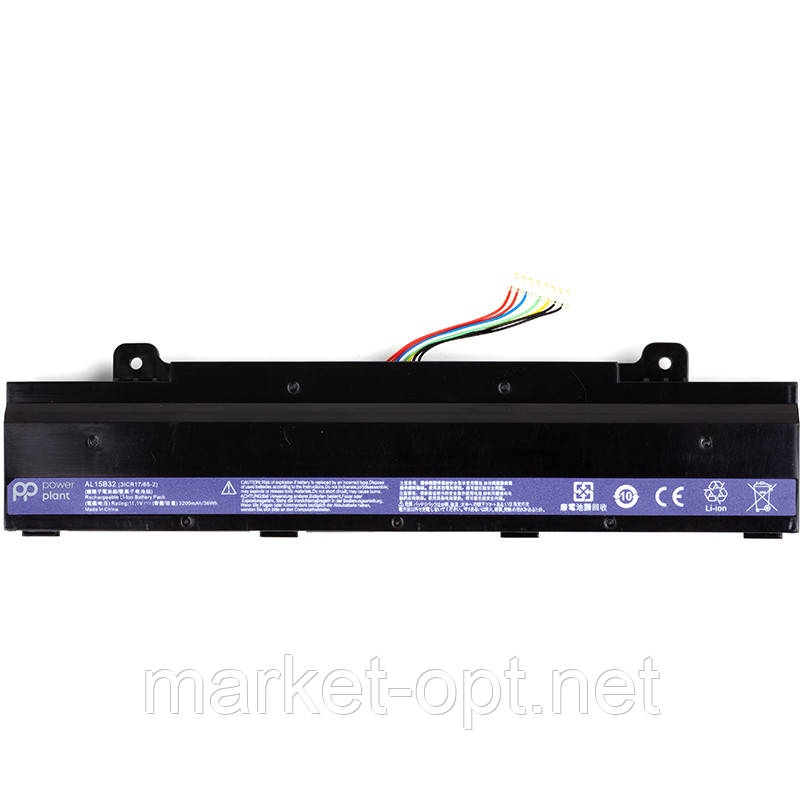 Акумулятор PowerPlant для ноутбуків ACER Aspire V5-591G (AL15B32) 11.1V 3200mAh, фото 1