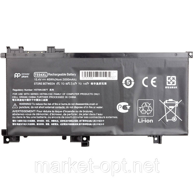 Акумулятор PowerPlant для ноутбуків HP Omen 15 AX200 (HSTNN-DB7T, TE04) 15.4V 3000mAh