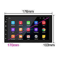 2din автомагнітола CP 606 2/16 Гб Android 13 2дин андроїд магнітола 7" екран + камера заднього виду, фото 5