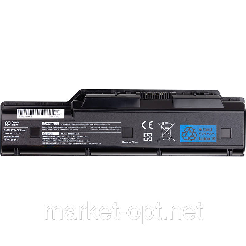 Акумулятор PowerPlant для ноутбуків NEC PC VP WP114 (WP114-3S2P) 11.1V 4400mAh, фото 1