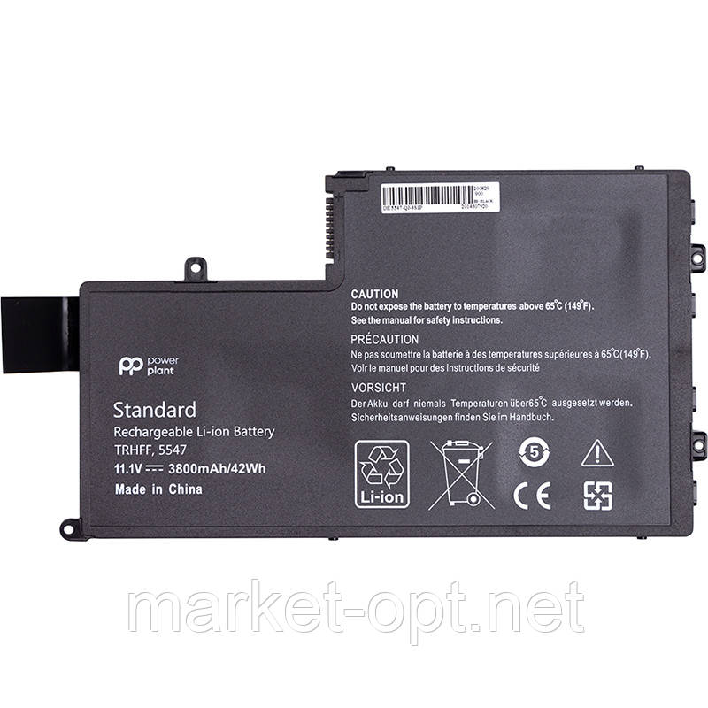 Акумулятор PowerPlant для ноутбуків DELL Inspiron 15 5547 (TRHFF) 11.1V 3800mAh, фото 1