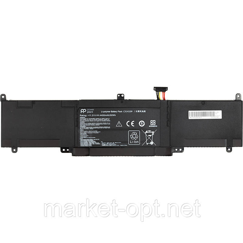 Акумулятор PowerPlant для ноутбуків ASUS ZenBook UX303L (C31N1339) 11.31V 4400mAh, фото 1