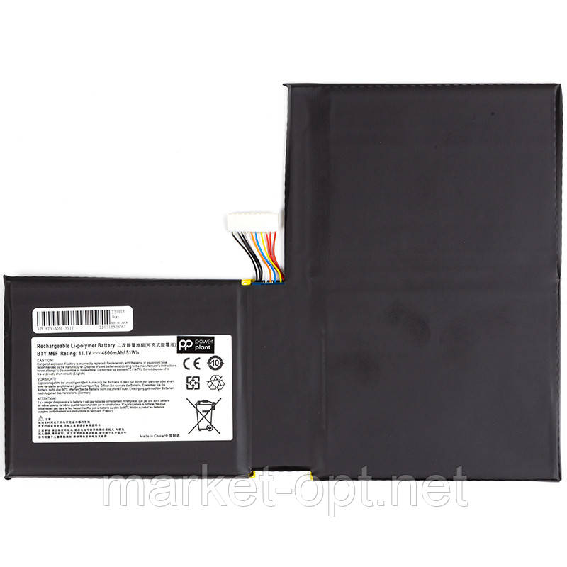 Акумулятор PowerPlant для ноутбуків MSI GS60 Series (BTY-M6F) 11.4V 4600mAh, фото 1