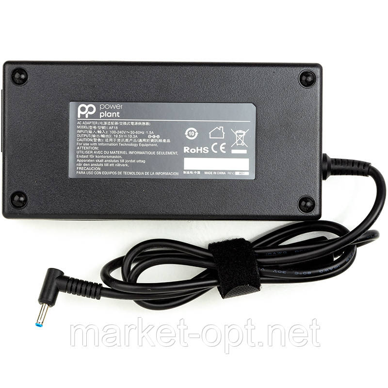 Блок живлення для ноутбуків PowerPlant HP 220V, 19.5V 200W 10.3A (4.5*3.0), фото 1