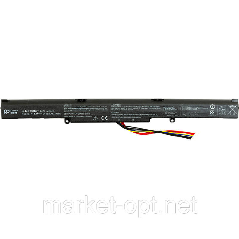 Акумулятор PowerPlant для ноутбуків ASUS GL553 (A41N1611) 14.4V 2600mAh