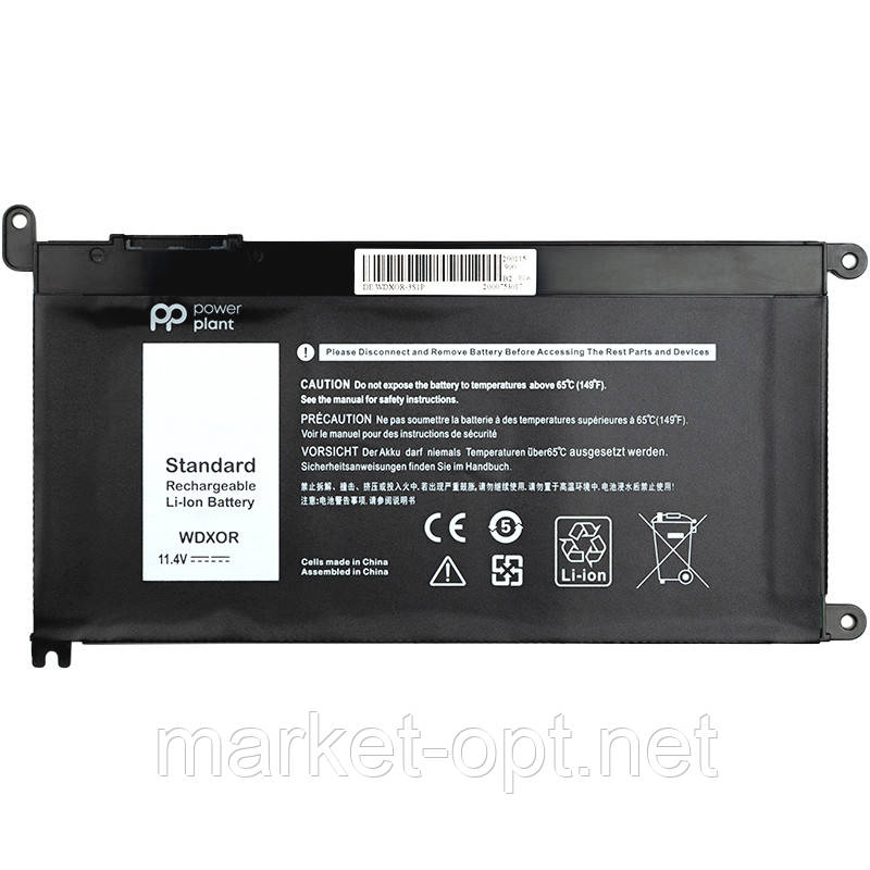 Акумулятор PowerPlant для ноутбуків DELL Inspiron 17-5770 (T2JX4) 11.4V 3400mAh, фото 1