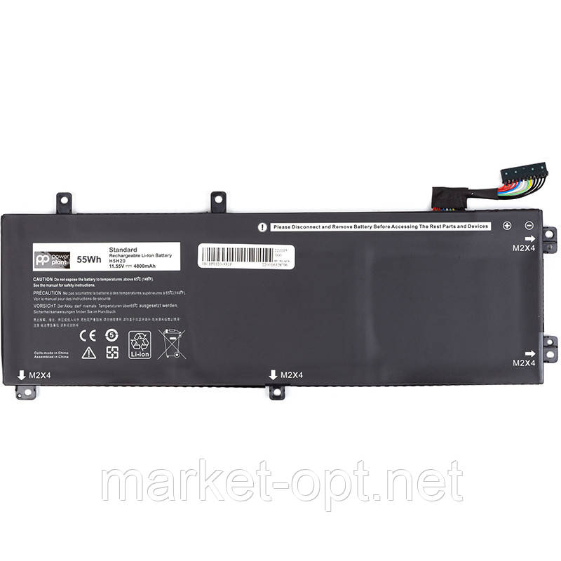 Акумулятор PowerPlant для ноутбуків DELL XPS 15 9550 Series (H5H20) 11.55V 4800mAh, фото 1