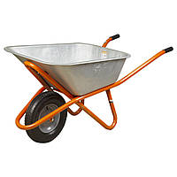 Тачка будівельна одноколісна 90 л 200 кг колесо 15" (з 4-х ЧАСтЕЙ) FLORA (5056464)