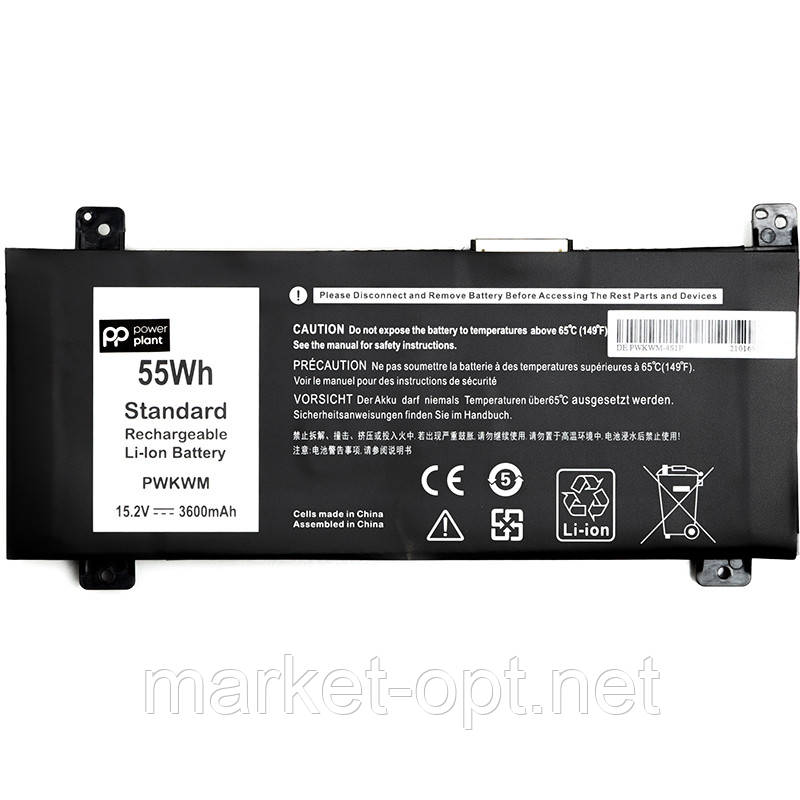 Акумулятор PowerPlant для ноутбуків DELL Inspiron 14-7466 (PWKWM) 15.2V 3600mAh, фото 1