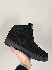 Чоловічі кросівки Nike Air Force 1 Mid Stussy Black ALL09944, фото 3