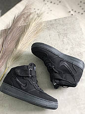 Чоловічі кросівки Nike Air Force 1 Mid Stussy Black ALL09944, фото 6