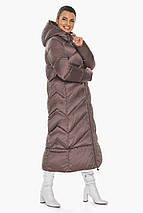 Куртка жіноча оригінальна в кольорі сепії модель 58968, фото 3