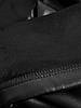 Штани палаццо для вагітних з еко-шкіри на флісі чорного кольору, фото 7