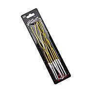 Свічки для торта &amp;quot;Коктейльні&amp;quot; золото хром 13 см 6 шт