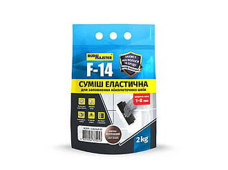 Затирочна суміш 2 кг світло-коричневий F-14 цементна еластична ТМ Budmajster BP