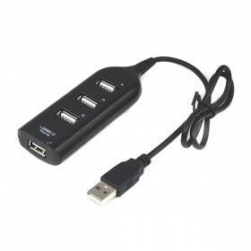 USB хаб hub 4 порти кабельний подовжувач Black