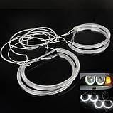 Ангелські очі bmw e46 CCFL, очі на БМВ Білі 2x131MM+2x146MM, фото 3