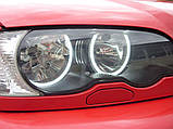 Ангелські очі bmw e46 CCFL, очі на БМВ Білі 2x131MM+2x146MM, фото 2