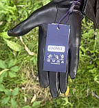 Шкіряні жіночі рукавички без підкладки (сенсорні), фото 3