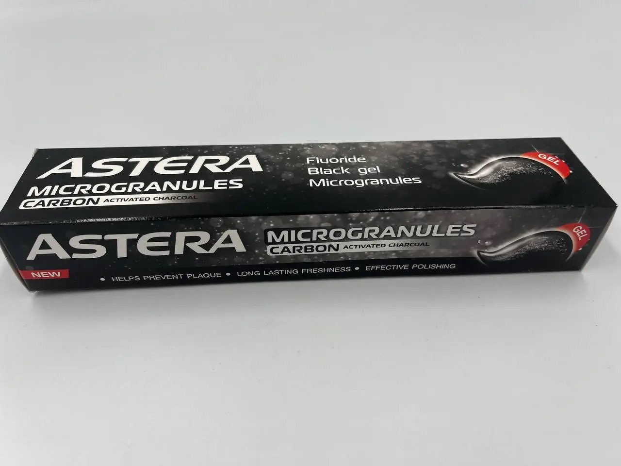Зубна паста з мікрогранулами та активованим вугіллям Aroma Astera Microgranules Carbon 75 мл
