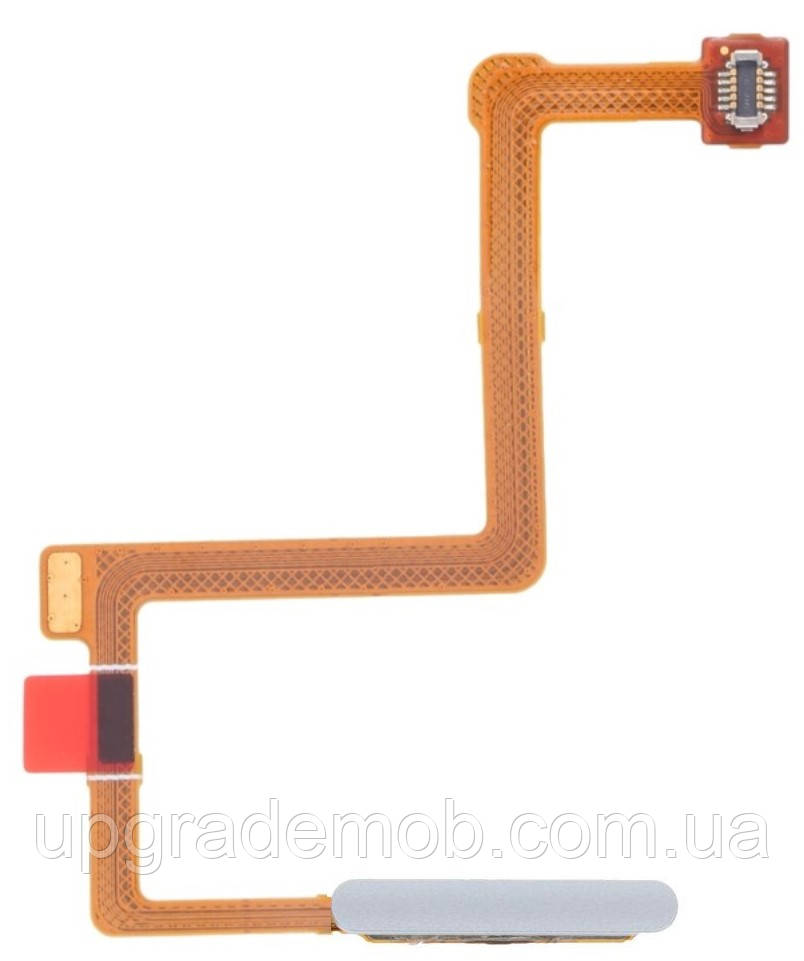 Шлейф Xiaomi Poco F4 GT з кнопкою вмикання зі сканером відбитка пальця сріблястого кольору Knight Silver