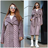 Жіноче демісезонне пальто ПВ-305 капучино