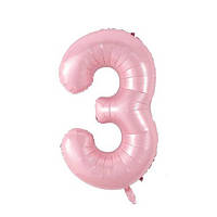 Цифра "3" ніжно рожева