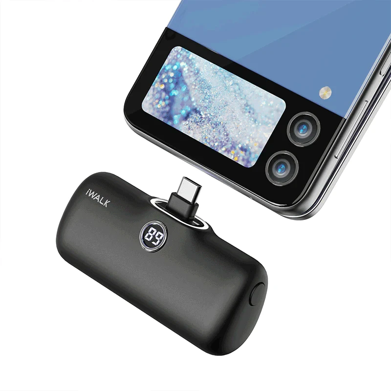IWALK Linkme Pro Fast Charge 4800 Mah Pocket Battery Type-C з дисплеєм акумулятора для Android - чорний
