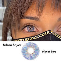 Цветные контактные голубые линзы Urban Layer Monet Blue