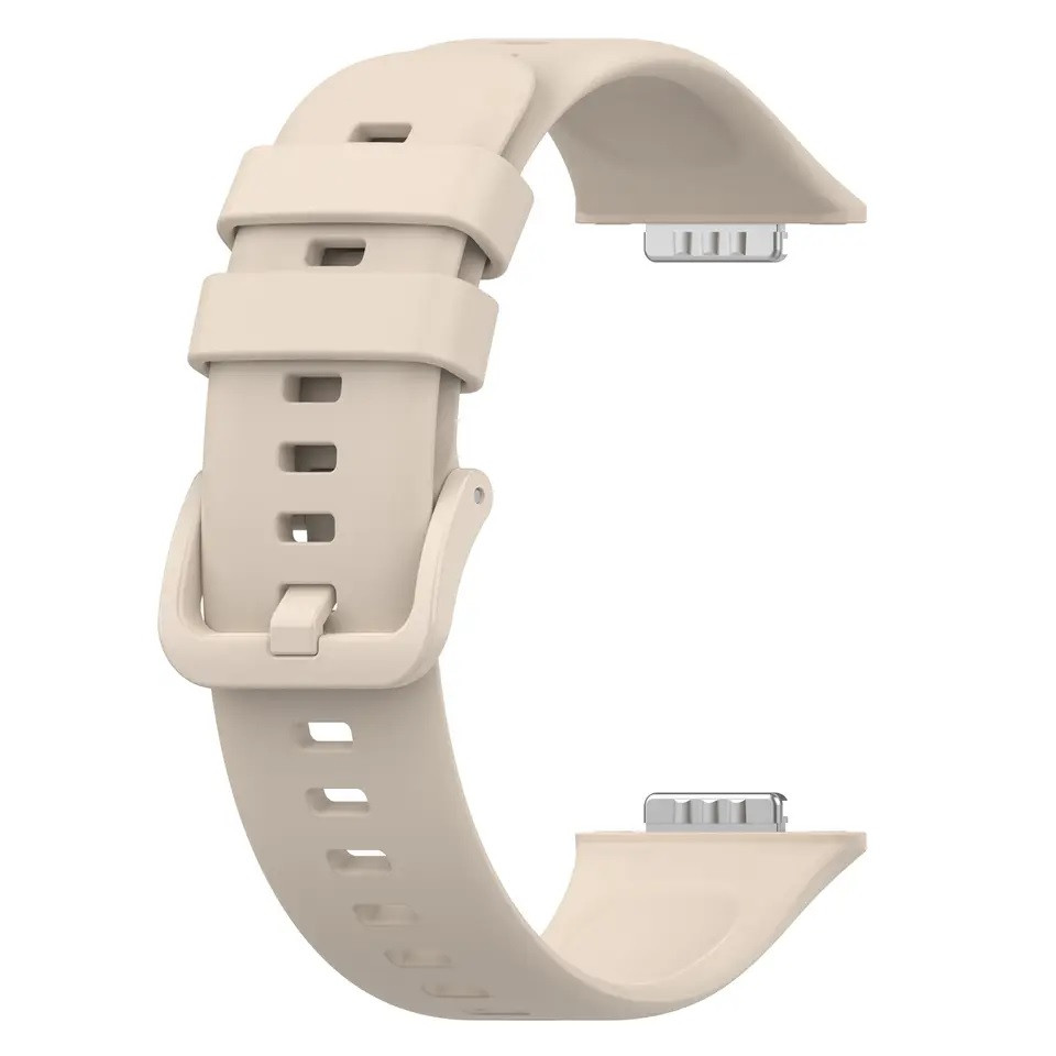 Силіконовий кольоровий ремінець на фітнес-трекер Honor Band 6 і Band 7. Пудровий (pink) з фіксаторами