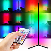 Торшер ночник USB Угловая RGB Led Лампа (Пульт) 1,2 м напольный с разноцветным свечением
