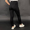 Штани для вагітних зимові утепленні спортивні чорного кольору, фото 2