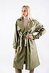 Жіночий тренч з котону хакі 24953 (2000000114804), фото 4