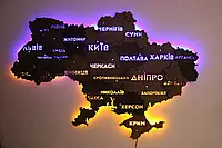 Многоуровневая 3D карта Украины с подсветкой