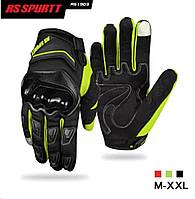 Мото перчатки RS SPURTT (mod:05, size:XL, черно-зеленые)