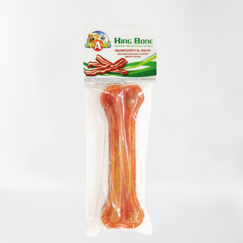 Ласощі для собак кістка бекон пресована King Bone Bacon Croci 25см 240гр 1шт/уп