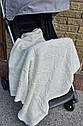 Дитячий в'язаний плед утеплений у коляску (ліжко), фото 5