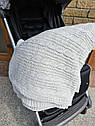 Дитячий в'язаний плед утеплений у коляску (ліжко), фото 3