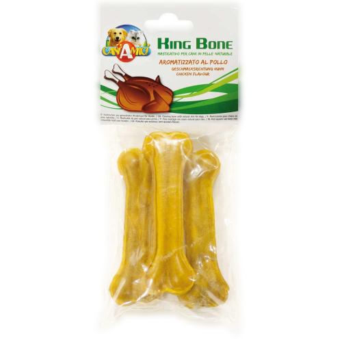Ласощі для собак кістка курка пресована King Bone Chicken Croci 13см, 60гр, 3шт/ в упак.