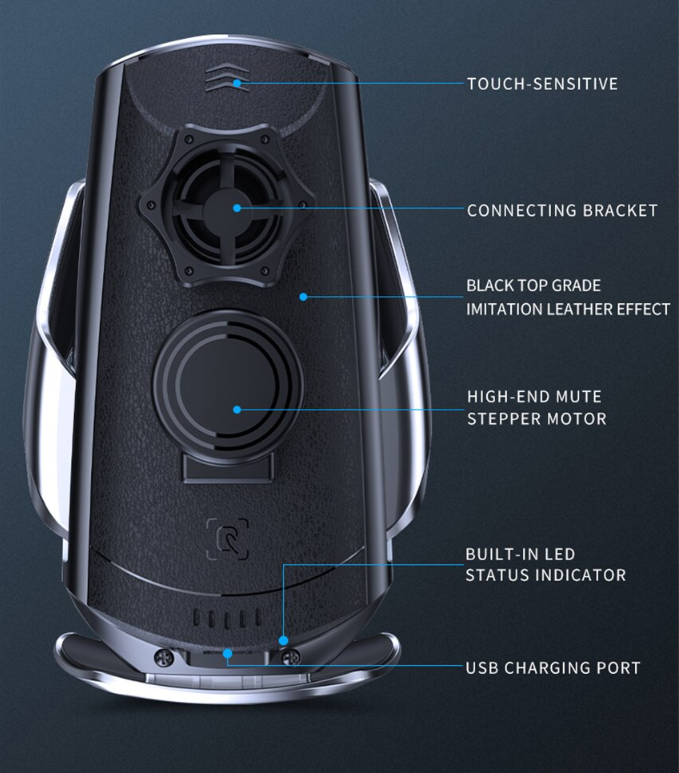 Q3 Автомобильное беспроводное зарядное устройство держатель телефона в авто с беспроводной зарядкой 15Вт - фото 7 - id-p1960230063